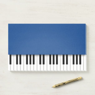 Piano Keyboard Fun Blue Music Post-it Klebezettel