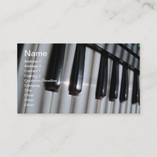 Piano Keyboard Music Profile Carte de visite Music