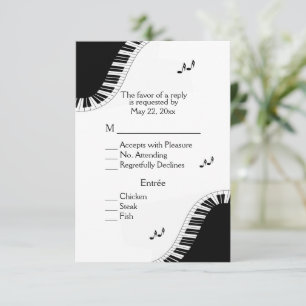 Piano Keyboard Music RSVP avec choix de menu