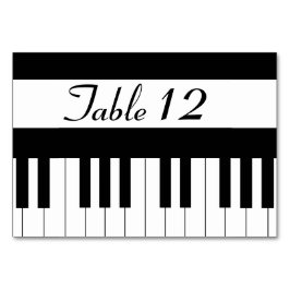 Piano Keyboard Music Wedding Table No Card Tischnummer