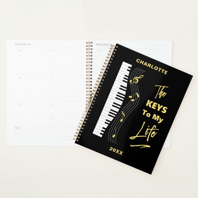 Piano Keyboard Players Fun Music Notes (Devant avec enveloppe)