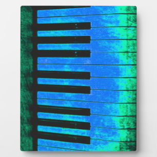 Piano Keys Black and Blue Schöne und ARTISTIC Fotoplatte