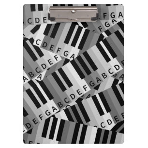 Piano Keys Black and White Ppattern Klemmbrett