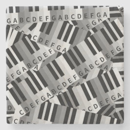 Piano Keys Black and WhitePpattern Steinuntersetzer