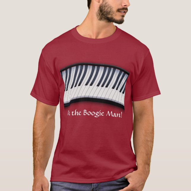 PIANO KEYS Boogie Man Fun Music Lover T - Shirt (Vorderseite)