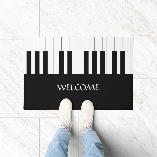 PIANO KEYS DESIGN NAME MUSIC LOVER FUßMATTE (Indoor)