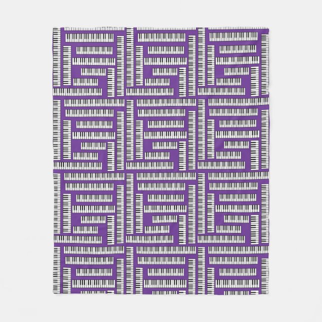 Piano Keys Fleecedecke (Vorderseite)