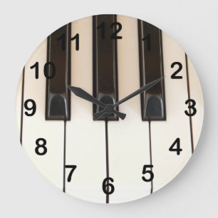 Piano Keys Große Wanduhr