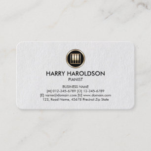Piano Keys Icon Pianist Premium BusinessCard Visitenkarte
