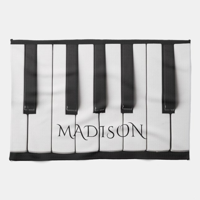 Piano Keys individuelle Name Küchentücher (Horizontal)