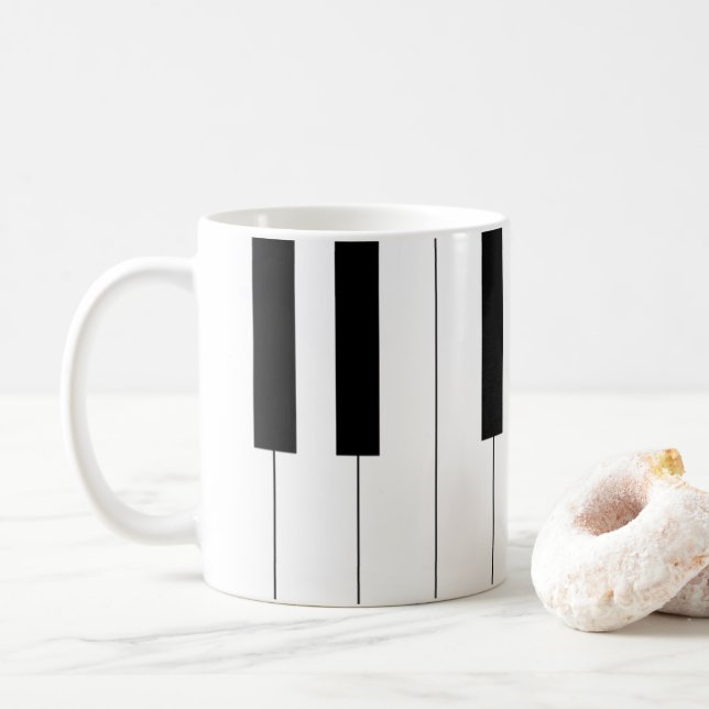 Piano Keys Kaffeetasse (Mit Donut)