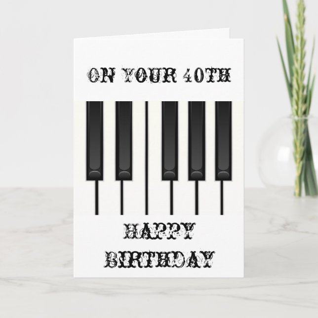Piano Keys Karte (Vorderseite)