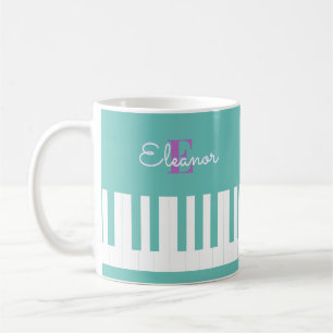 Piano Keys Mit Monogramm Musical Keyboard Music Aq Kaffeetasse
