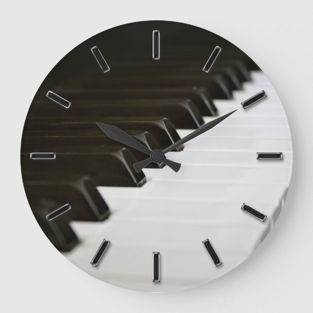 Piano Keys music lover wall clock Große Wanduhr (Vorderseite)