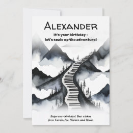 Piano Keys Music Mountains Keyboard Climb Geburtst Karte