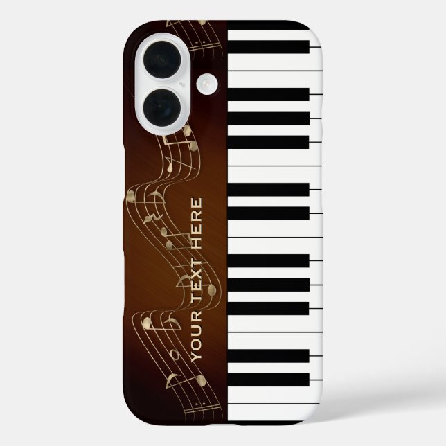 Piano Keys | Musik iPhone 16 Hülle (Rückseite)