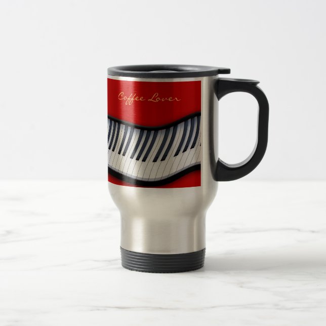 PIANO KEYS Musique Amateur Cadeau Voyage Mug (Droit)