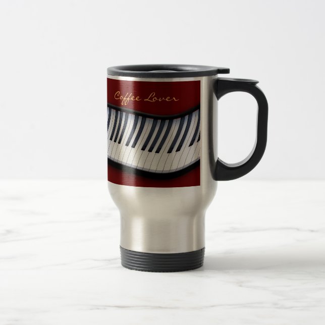 PIANO KEYS Musique Amateur Cadeau Voyage Mug (Droit)