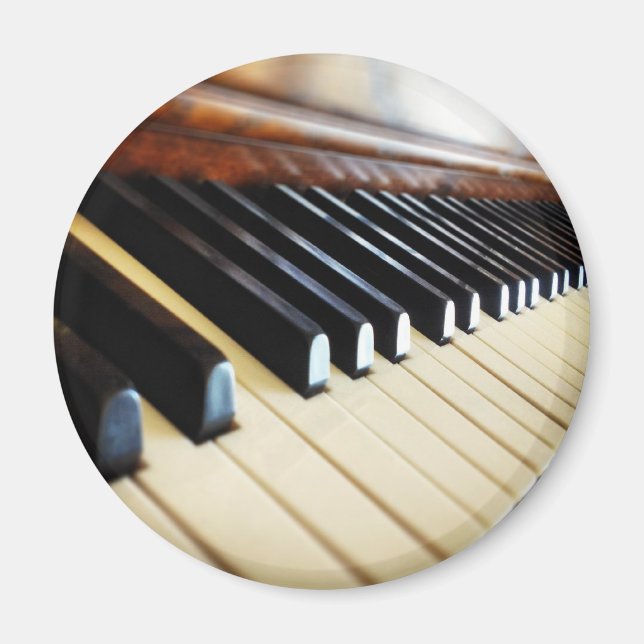 Piano Keys Musique Cadeaux Rond Frigo Magnet (Devant)