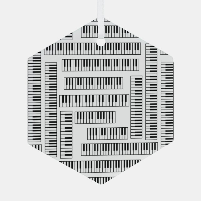 Piano Keys Ornament Aus Glas (Rückseite)