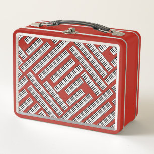 Piano Keys Pattern Metall Brotdose