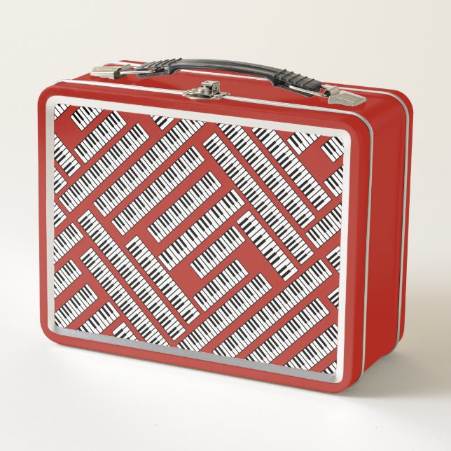 Piano Keys Pattern Metall Brotdose (Vorderseite)