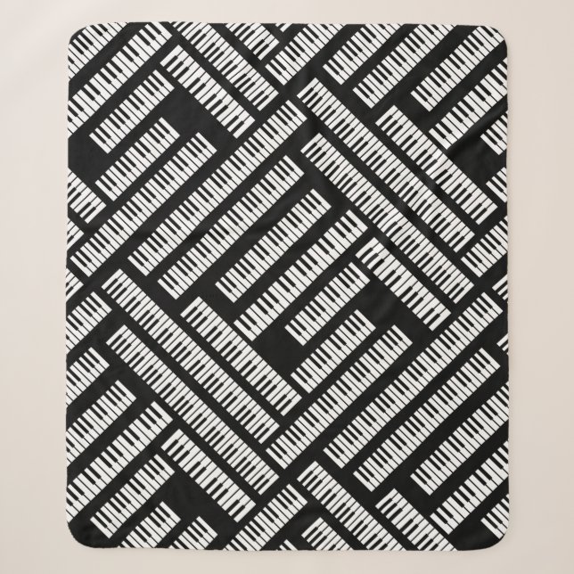 Piano Keys Pattern Sherpadecke (Vorderseite)