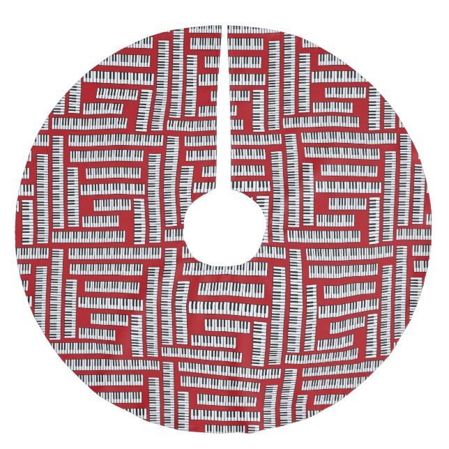 Piano Keys Polyester Weihnachtsbaumdecke (Vorderseite)