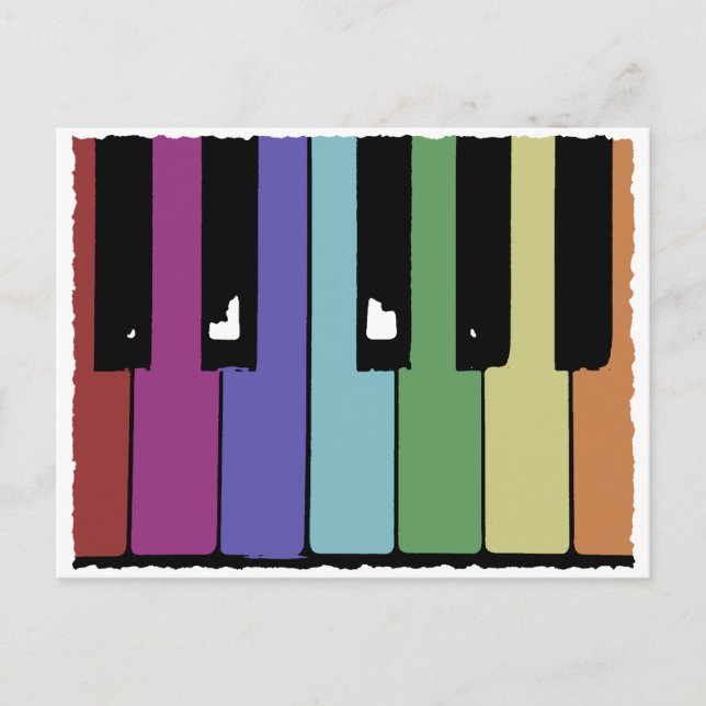 Piano Keys Postkarte (Vorderseite)