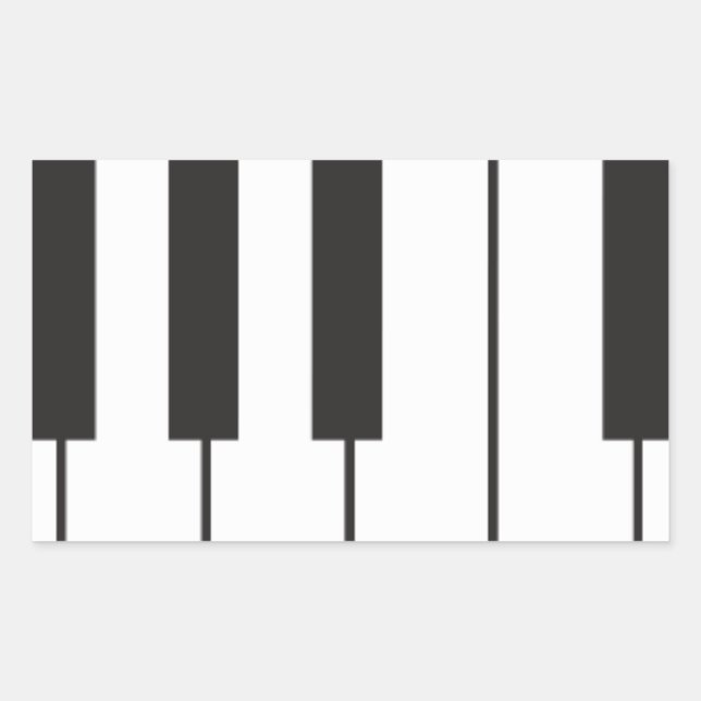 Piano Keys Rechteckiger Aufkleber (Vorderseite)