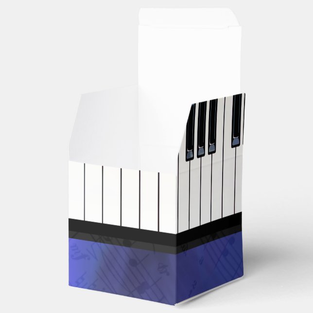 Piano Keys Sheet Music Moderne Drehung Geschenkschachtel (Geöffnet)