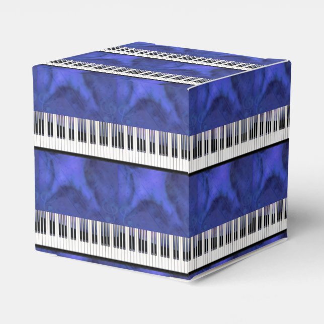 Piano Keys Sheet Music Moderne Drehung Geschenkschachtel (Rückseite)