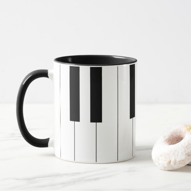 Piano Keys Tasse (Mit Donut)