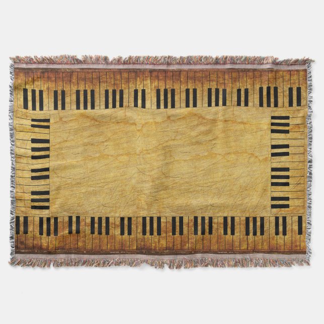 Piano Keys Throw Blanket Decke (Vorderseite)