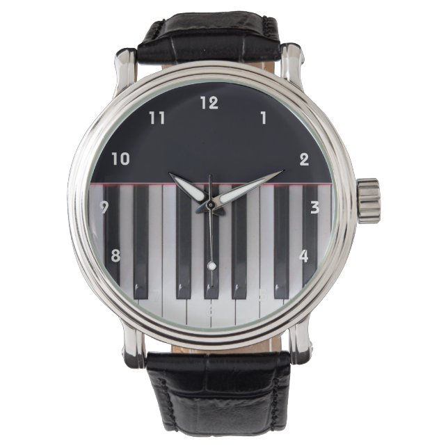 Piano Keys Watch von Leslie Harlow Armbanduhr (Vorderseite)