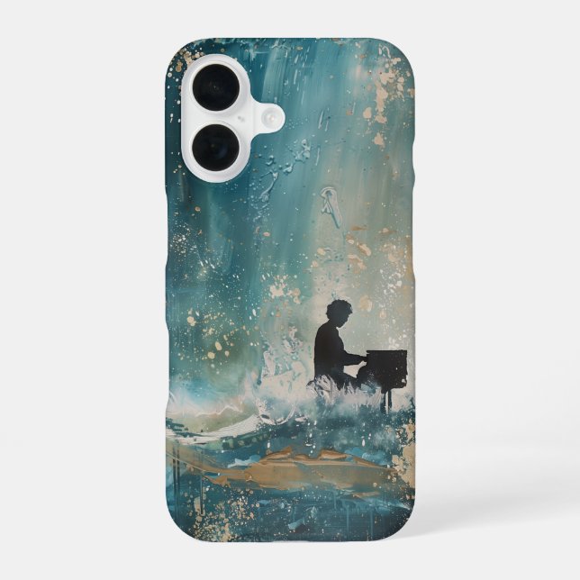 Piano Man iPhone 16 Hülle (Rückseite)