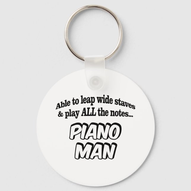 Piano Man - Music Superhero Schlüsselanhänger (Vorderseite)