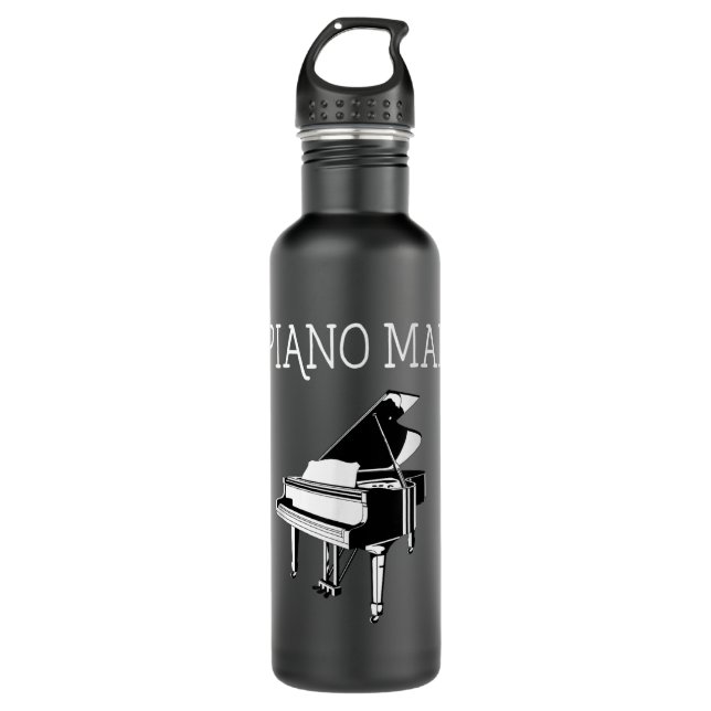 Piano Man - Piano Player Pianist Klassische Musik  Edelstahlflasche (Vorderseite)