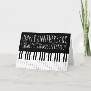 Piano Music Happy Jubiläum Karte