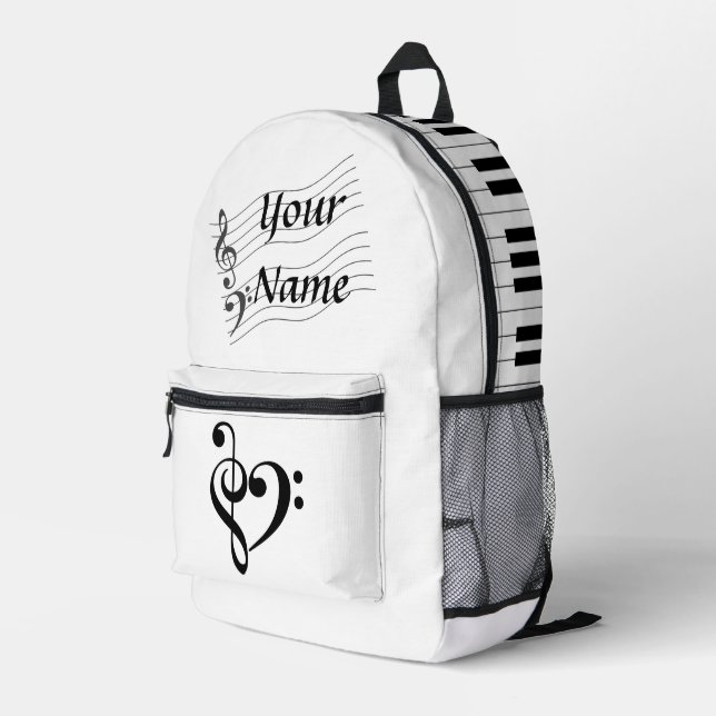 Piano Music Love - Rucksack (Rückseitige Ecke Rechts)