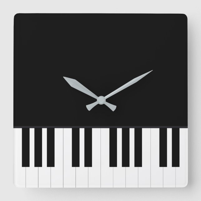 PIANO MUSIC QUADRATISCHE WANDUHR (Vorderseite)