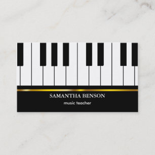 Piano Musician Visitenkarte mit Musiknote