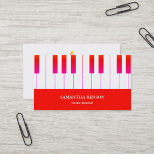 Piano Musician Visitenkarte mit Musiknote