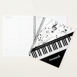 Piano-Musiknoten Personalisierte Farbgebung Planer