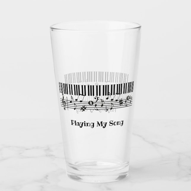 Piano Musique Design Verre à boire (Devant)