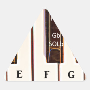 Piano Octave DO RE MI Dreieckiger Aufkleber