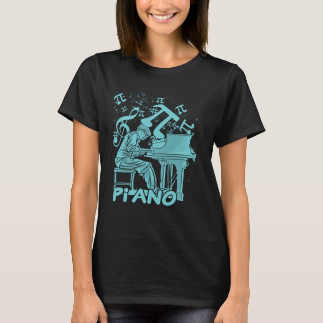 Piano Pi  3 14 Day Symbol Math & Science Music Pun T-Shirt (Vorderseite)
