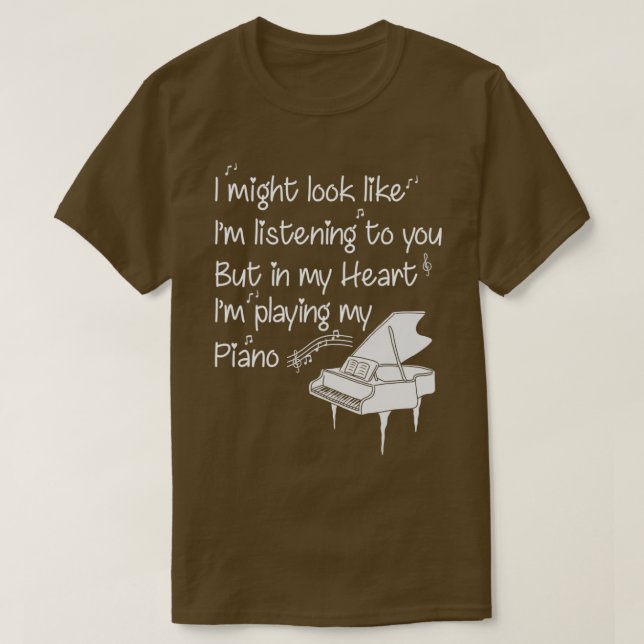 Piano Pianist Clefs Piano Player Geschenk (3)  T-Shirt (Design vorne)