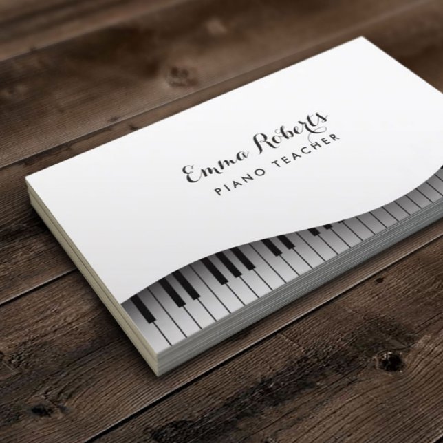 Piano Piano Klavier Klavier Klavier Elegante Musik Visitenkarte (Von Creator hochgeladen)