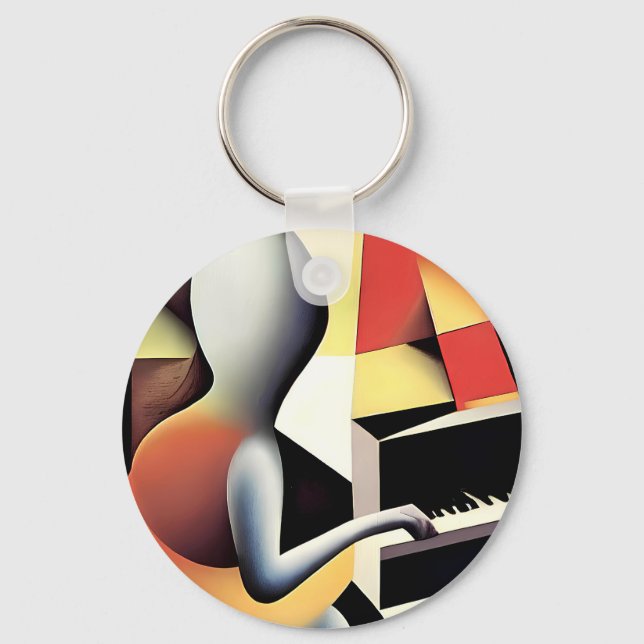 Piano Player - Art von Airbrush Schlüsselanhänger (Vorderseite)
